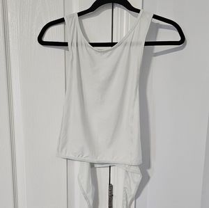 Lululemon mint cropped tie back top.